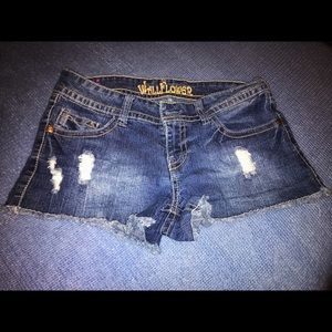 Wallflower jean shorts